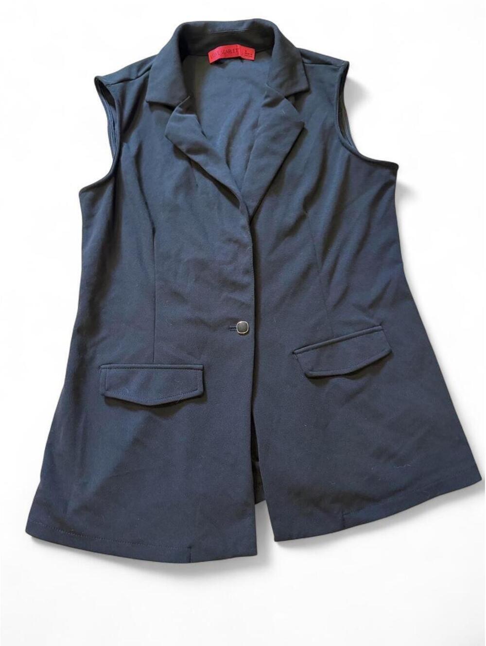 No Brand Women's Black and Navy Gilet